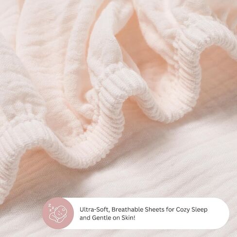 ملاءات سرير من الموسلين متوافقة مع Halo Bassinest Swivel، Flex، Glide، Premiere وLuxe Series Sleeper، حزمة 3، 33 × 17 بوصة، فائقة النعومة ومريحة، للجنسين الأولاد والبنات، قوس قزح أخضر in Kuwait