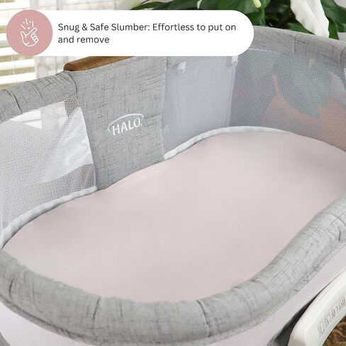 ملاءات سرير من الموسلين متوافقة مع Halo Bassinest Swivel، Flex، Glide، Premiere وLuxe Series Sleeper، حزمة 3، 33 × 17 بوصة، فائقة النعومة ومريحة، للجنسين الأولاد والبنات، قوس قزح أخضر in Kuwait