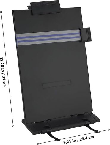 MUKLEI 2 Pack Desktop Document Holder Stand with 7 Adjustable Positions, Black Metal Paper Clipboard Stand for Typing Speech Reading Letter A4 Documents with Clip and Line Guide in Saudi Arabia