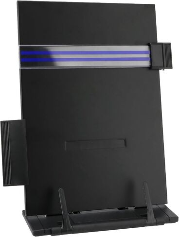 MUKLEI 2 Pack Desktop Document Holder Stand with 7 Adjustable Positions, Black Metal Paper Clipboard Stand for Typing Speech Reading Letter A4 Documents with Clip and Line Guide in Saudi Arabia