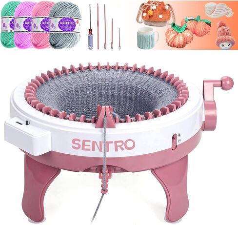 آلة الحياكة سنترو، آلة نول الحياكة ذات 48 إبرة مع عداد صفوف، مجموعة آلة نول الحياكة الدوارة المزدوجة in Kuwait