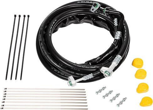 FE37190 Rear AC Line Set Fits for Ford Explorer 2011-2016, Flex and MKT 2013-2019, Upgraded High-Pressure Auxiliary AC Hose Kit with Nylon Cable Ties in Saudi Arabia