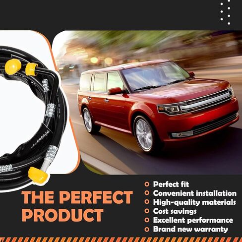 FE37190 Rear AC Line Set Fits for Ford Explorer 2011-2016, Flex and MKT 2013-2019, Upgraded High-Pressure Auxiliary AC Hose Kit with Nylon Cable Ties in Saudi Arabia