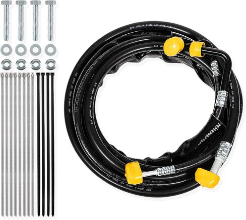 FE37190 Rear AC Line Set Fits for Ford Explorer 2011-2016, Flex and MKT 2013-2019, Upgraded High-Pressure Auxiliary AC Hose Kit with Nylon Cable Ties in Saudi Arabia