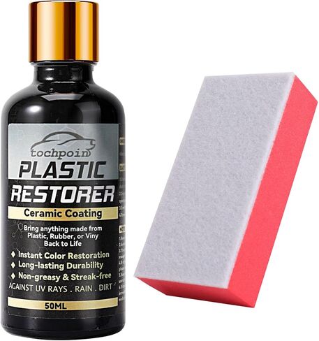 مرمم بلاستيك 30 مل، استعادة فورية للحواف السوداء، طبقة تدوم طويلاً من السيراميك التلقائي، أكثر من مجرد تلبيس، فعال في إعادة البلاستيك والمطاط والفينيل إلى الحياة، يقاوم الماء والأشعة فوق البنفسجية والأوساخ in Kuwait