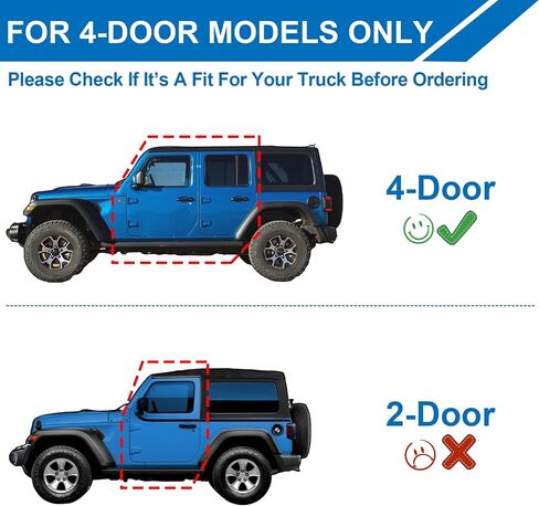 Genful Running Boards Compatible with 2018-2024 Jeep Wrangler JL 4 Door, 18-24 Jeep Wrangler JL Nerf Bars 2018 2019 2020 2021 2022 2023 2024 18 19 20 21 22 23 24 Side Steps in Saudi Arabia