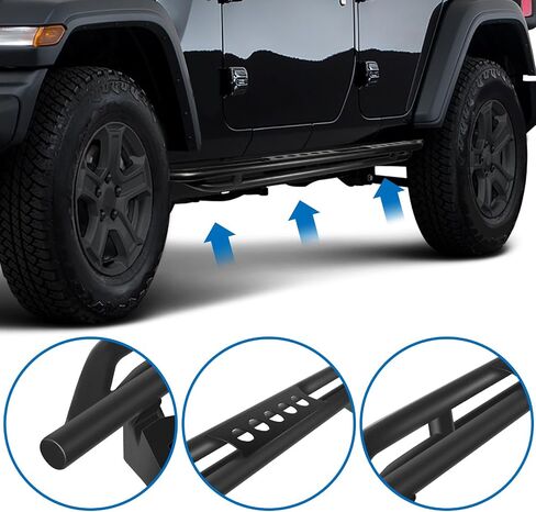 Genful Running Boards Compatible with 2018-2024 Jeep Wrangler JL 4 Door, 18-24 Jeep Wrangler JL Nerf Bars 2018 2019 2020 2021 2022 2023 2024 18 19 20 21 22 23 24 Side Steps in Saudi Arabia