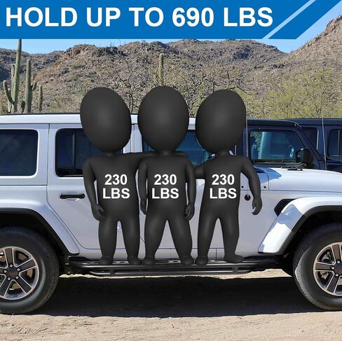 Genful Running Boards Compatible with 2018-2024 Jeep Wrangler JL 4 Door, 18-24 Jeep Wrangler JL Nerf Bars 2018 2019 2020 2021 2022 2023 2024 18 19 20 21 22 23 24 Side Steps in Saudi Arabia