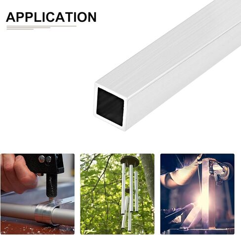 DTGN 10mmx10mmx1mmx200mm (Width x Wall Thickness x Length) Square Tube - 6Pack - Good for Industrial Housing Construction - 6063 Aluminum Square Tubing in Saudi Arabia