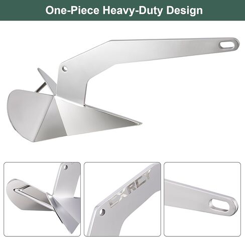 مرساة قارب CXRCY، مرساة قوية من الفولاذ المقاوم للصدأ مقاومة للتآكل 316، مرساة قارب على شكل جناح عالي التحمل للعائم، قوارب الصيد، القوارب الرياضية in Kuwait