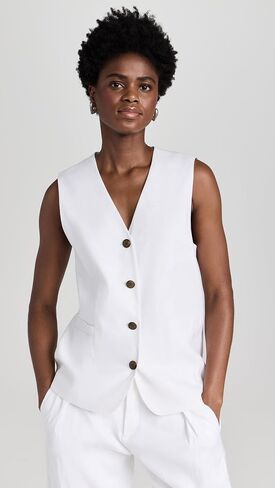 rag & bone Women's Charlotte Linen Vest in Saudi Arabia