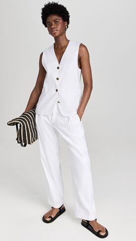 rag & bone Women's Charlotte Linen Vest in Saudi Arabia