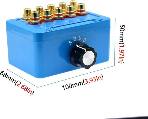 No External Power No Noise 4 Way 1 in 4 Out or 4 in 1 Out Audio Sound selector RCA Female Stereo 4 Channel Splitter switcher Box Switching in Saudi Arabia