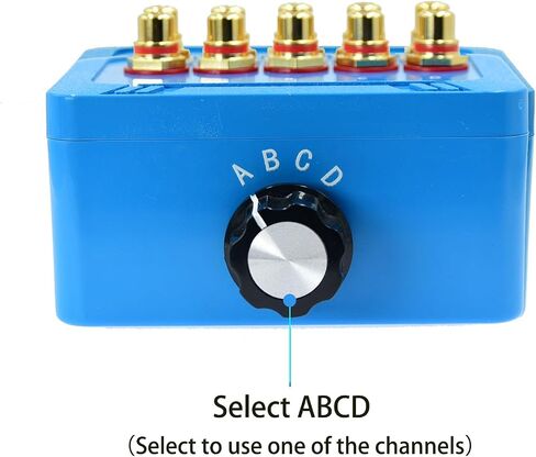 No External Power No Noise 4 Way 1 in 4 Out or 4 in 1 Out Audio Sound selector RCA Female Stereo 4 Channel Splitter switcher Box Switching in Saudi Arabia