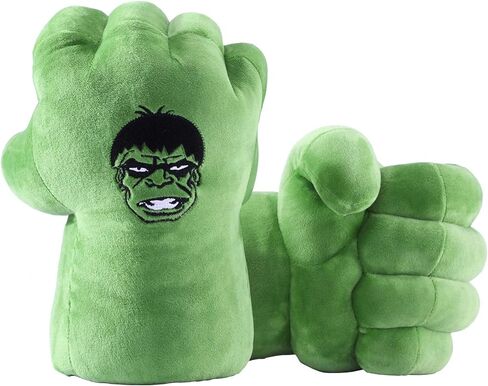 قفازات COOGOOV للأبطال الخارقين، قفازات هالك، قبضات هالك كبيرة ناعمة من القطيفة، ألعاب الأبطال الخارقين، هدية عيد ميلاد للأطفال الصغار بعمر 3 سنوات فما فوق (زوج واحد باللون الأخضر) in Kuwait