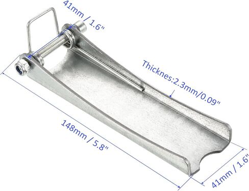 طقم مزلاج أمان M METERXITY - استبدال وصلة ربط جهاز الاستقبال بخطاف الانزلاق Clevis ينطبق على مقطورة / رافعة خطاف السحب (طول 5.8 بوصة، فضي) in Saudi Arabia