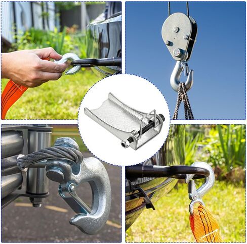 طقم مزلاج أمان بخطاف M METERXITY - استبدال وصلة ربط جهاز الاستقبال بخطاف الانزلاق Clevis ينطبق على مقطورة / رافعة خطاف السحب (طول 3 بوصات، فضي) in Kuwait