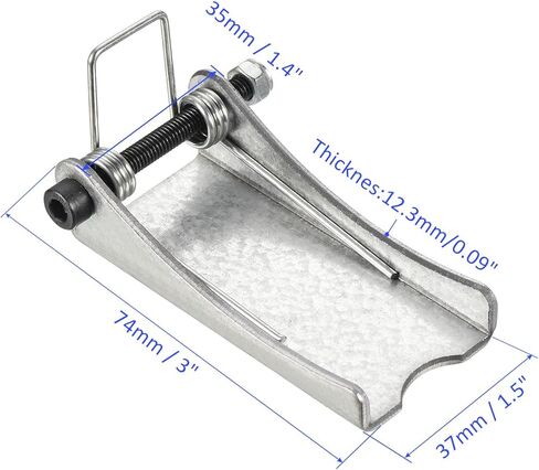 طقم مزلاج أمان بخطاف M METERXITY - استبدال وصلة ربط جهاز الاستقبال بخطاف الانزلاق Clevis ينطبق على مقطورة / رافعة خطاف السحب (طول 3 بوصات، فضي) in Kuwait