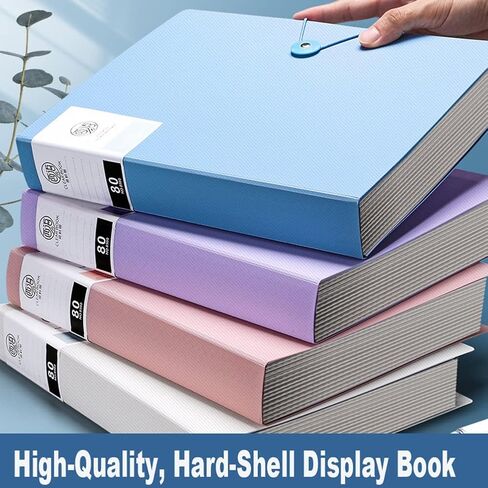 A4 80 Pockets 160/Sides Display Book Paper Document Holder, Business Presentation Book Presentation Folder (80 Pocket Pink) in Saudi Arabia