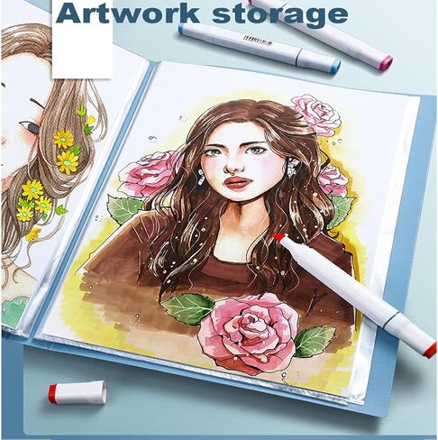 A4 80 Pockets 160/Sides Display Book Paper Document Holder, Business Presentation Book Presentation Folder (80 Pocket Pink) in Saudi Arabia