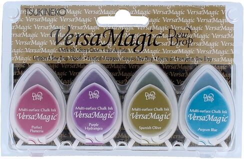 Tsukineko VersaMagic Dew Drop Inkpad of All Kinds, 4-Pack, Jewel Box in Saudi Arabia