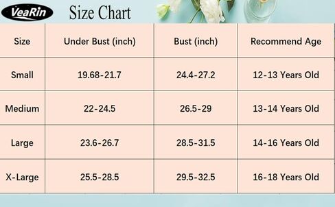 VeaRin Training Bras for Tweens Girls 12-18 Sports Seamless Lightweight Bra Design with Removable Padding 32A Bras 5 Pack in Saudi Arabia