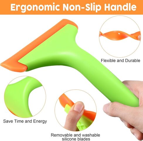 Uiifan 6 Pack Mini Silicone Squeegee for Car Window Squeegee for Shower Glass Door Car Windshield Squeegee for Window Mirror with Non Slip Handle in Saudi Arabia