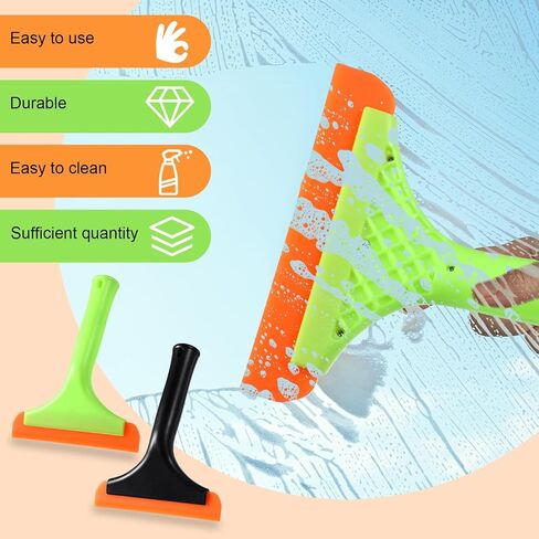 Uiifan 6 Pack Mini Silicone Squeegee for Car Window Squeegee for Shower Glass Door Car Windshield Squeegee for Window Mirror with Non Slip Handle in Saudi Arabia