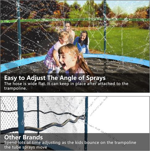 Jasonwell Trampoline Sprinkler Kids Outdside: إكسسوارات الترامبولين Waterpark Tropical Party Summer Outdoor Fun Water Games Toys Sprinklers Backyard Water Park نشاط لعبة للأطفال الأولاد البنات (39FT) in Kuwait
