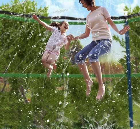 Jasonwell Trampoline Sprinkler Kids Outdside: إكسسوارات الترامبولين Waterpark Tropical Party Summer Outdoor Fun Water Games Toys Sprinklers Backyard Water Park نشاط لعبة للأطفال الأولاد البنات (39FT) in Kuwait