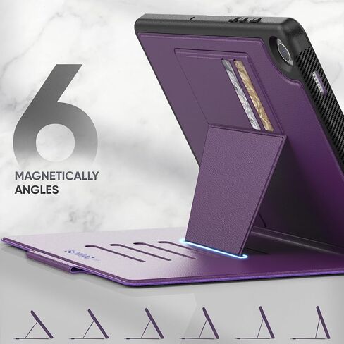 حافظة SEYMAC لهاتف Samsung Galaxy Tab A9+ Plus 11 بوصة، حافظة للنوم/الاستيقاظ التلقائي مع حامل مغناطيسي متعدد الزوايا، فتحة بطاقة لجهاز Galaxy Tab A9+/ A9 Plus 11 بوصة SM-X210/X216/X218، (أسود) in Kuwait