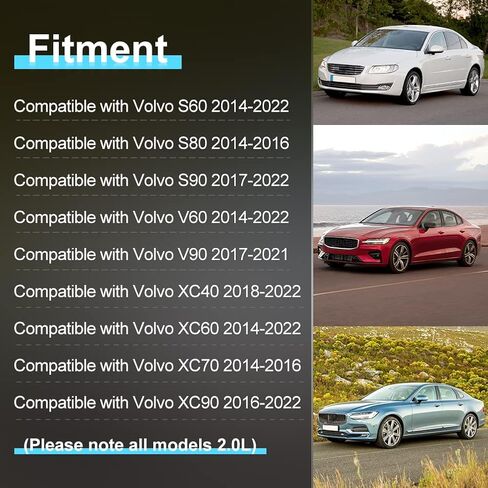 غشاء فاصل الزيت WATERWICH 2.0L متوافق مع فولفو XC90 XC60 S60 S80 S90 V60 V90 XC40 XC70 2014-2021 استبدال لـ 32140004 31430923 32242753 31670210 in Saudi Arabia