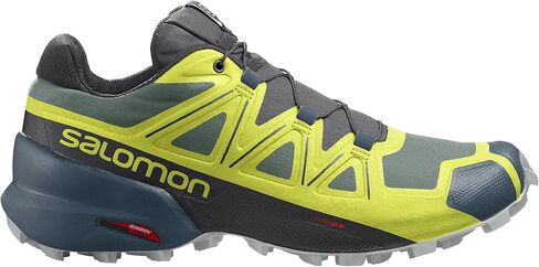 Salomon Speedcross 5 Trail Running Shoes for Men, Duck Green/Black/Evening Primrose, 11 in Saudi Arabia