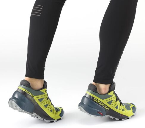 Salomon Speedcross 5 Trail Running Shoes for Men, Duck Green/Black/Evening Primrose, 11 in Saudi Arabia