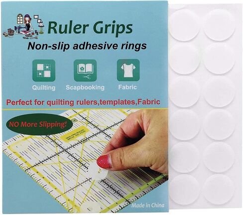 YEQIN Non-Slip Adhesive Rings Ruler Grips for Quilt Templates- 48 Pieces Total - 24 Large & 24 Small in Saudi Arabia