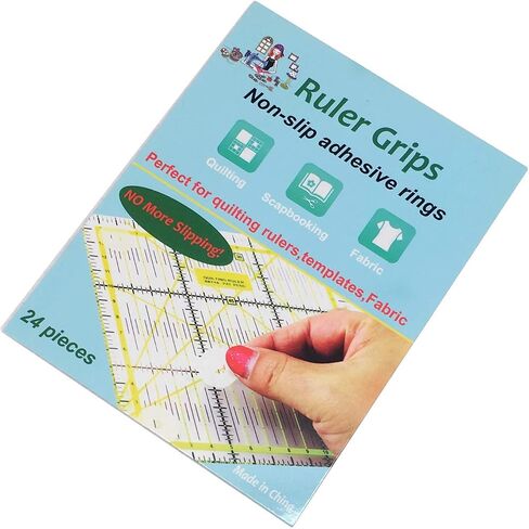 YEQIN Non-Slip Adhesive Rings Ruler Grips for Quilt Templates- 48 Pieces Total - 24 Large & 24 Small in Saudi Arabia
