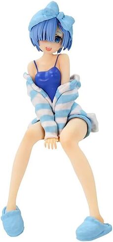MHCYKJ Re Zero Figure Ram Cute Anime Girl Figures Room Wear Ver Kawaii Neko Statues PVC Toy Desk Decor Collection Birthday Gift for Kids in Saudi Arabia