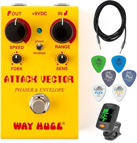 Way Huge WM92 Smalls Attack Vector Phaser ودواسة مغلف - حزمة مع كابل أداة وموالف و6 قطع من Dunlop in Saudi Arabia