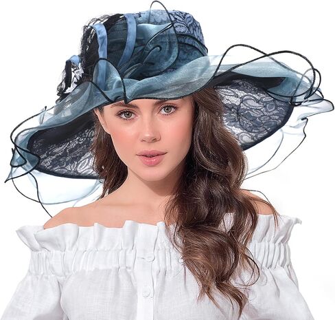 قبعات كنتاكي ديربي الساحرة - ساحرة الكنيسة الوردية خفيفة الوزن لحفلة كنتاكي ديربي، قبعة زهرة أنيقة لحفلات الشاي للسيدات لحفلات زفاف العروس in Kuwait