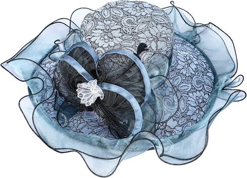 قبعات كنتاكي ديربي الساحرة - ساحرة الكنيسة الوردية خفيفة الوزن لحفلة كنتاكي ديربي، قبعة زهرة أنيقة لحفلات الشاي للسيدات لحفلات زفاف العروس in Kuwait