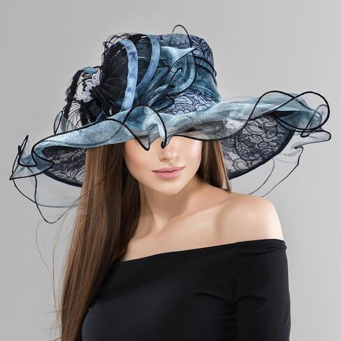 قبعات كنتاكي ديربي الساحرة - ساحرة الكنيسة الوردية خفيفة الوزن لحفلة كنتاكي ديربي، قبعة زهرة أنيقة لحفلات الشاي للسيدات لحفلات زفاف العروس in Kuwait