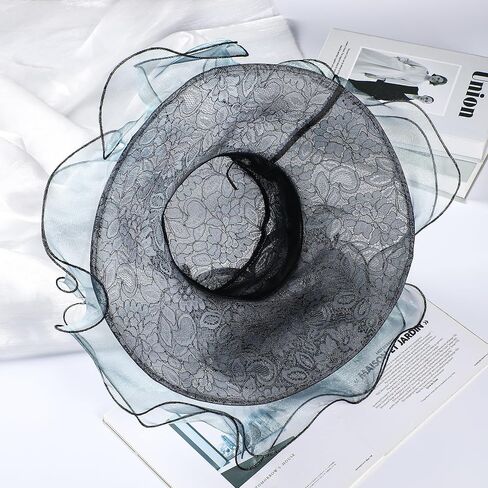 قبعات كنتاكي ديربي الساحرة - ساحرة الكنيسة الوردية خفيفة الوزن لحفلة كنتاكي ديربي، قبعة زهرة أنيقة لحفلات الشاي للسيدات لحفلات زفاف العروس in Kuwait