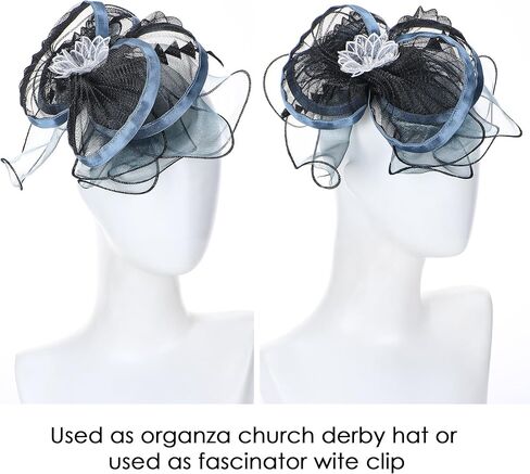 قبعات كنتاكي ديربي الساحرة - ساحرة الكنيسة الوردية خفيفة الوزن لحفلة كنتاكي ديربي، قبعة زهرة أنيقة لحفلات الشاي للسيدات لحفلات زفاف العروس in Kuwait