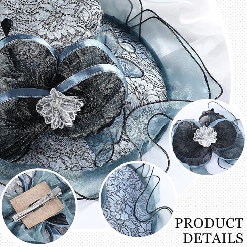 قبعات كنتاكي ديربي الساحرة - ساحرة الكنيسة الوردية خفيفة الوزن لحفلة كنتاكي ديربي، قبعة زهرة أنيقة لحفلات الشاي للسيدات لحفلات زفاف العروس in Kuwait