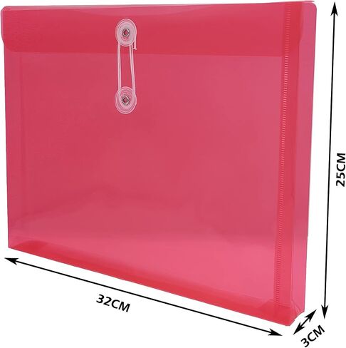 Legal Size Poly String Envelope with Expandable Gusset,Clear Poly Reusable File Folders Project Paper Documents Organizer for Office School Home, 10 Pack in Saudi Arabia