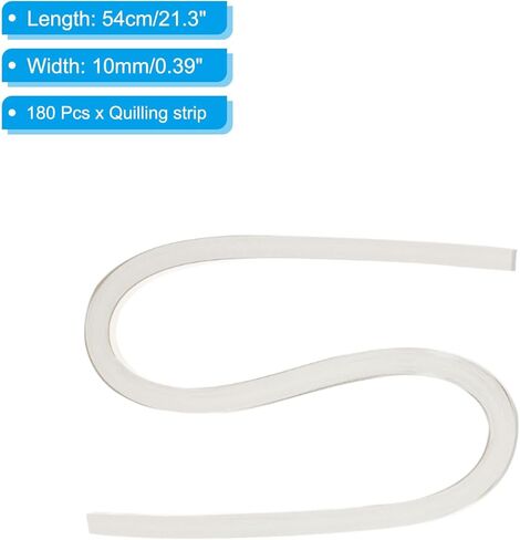 PATIKIL 180pcs Metallic Quilling Strips Paper 1cm x 54cm Origami Paper Quilling Kits for Adults Beginner Art DIY Craft Christmas, Grey in Kuwait