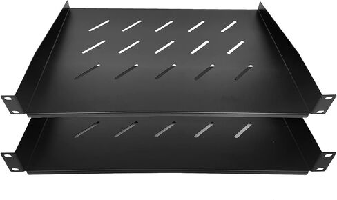 رف رف ريفيكو للخزائن Shelfing1U 14 بوصة صينية ناتئة للرفوف 35 سم 2 قطعة أسود in Kuwait