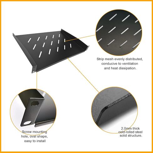 رف رف ريفيكو للخزائن Shelfing1U 14 بوصة صينية ناتئة للرفوف 35 سم 2 قطعة أسود in Kuwait