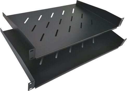 رف رف ريفيكو للخزائن Shelfing1U 14 بوصة صينية ناتئة للرفوف 35 سم 2 قطعة أسود in Kuwait