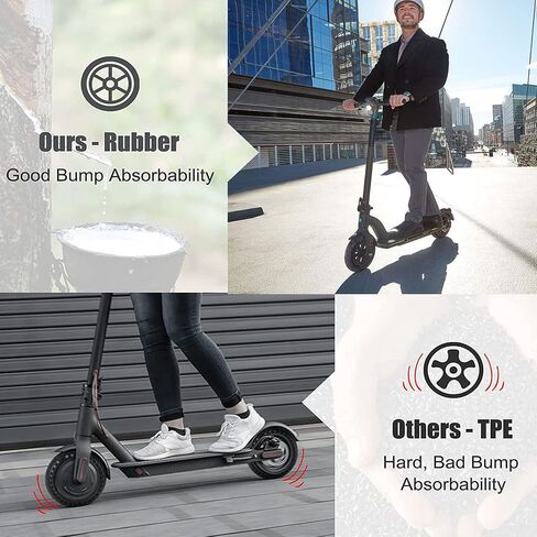 Solid Tire 10 Inch, 10X2.70-6.5 70/65-6.5 Scooter Airless Puncture-Proof Design Explosion-Proof Solid Rubber Tires, tubeless Tires Wheels Replacement Anti-Skid Wear-Resistant in Saudi Arabia